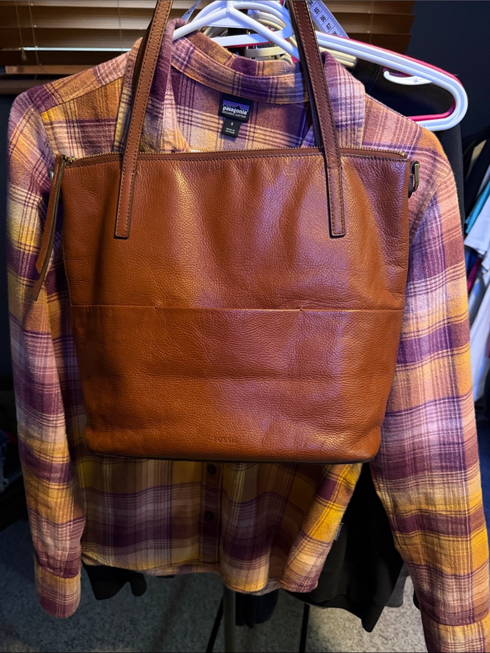 fossil leather bag